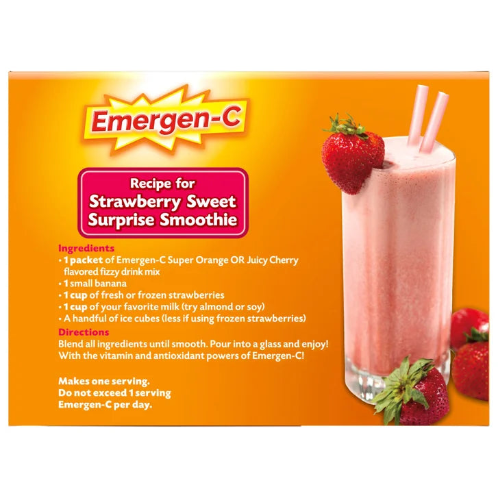 Emergen-C 1000 mg Vitamin C Daily Immune Support Variety Pack Drink Mix, 120 Packets