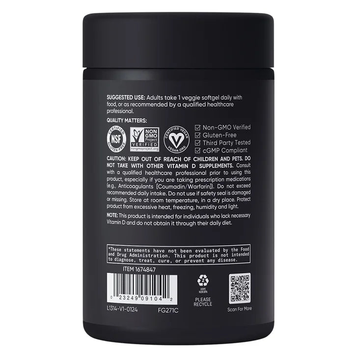 Sports Research D3 + K2, 160 Veggie Softgels