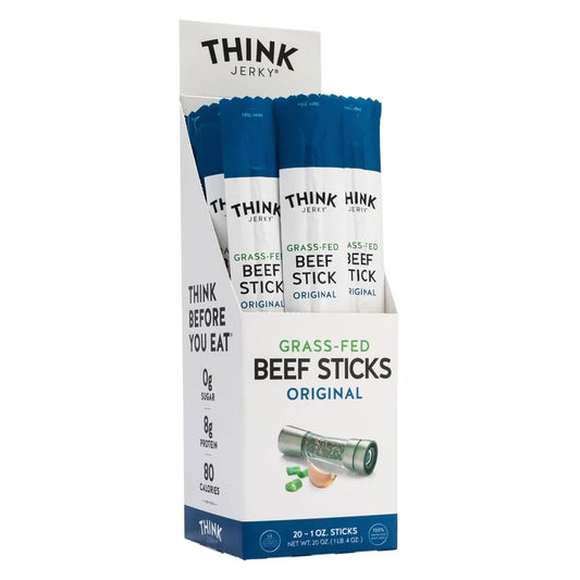 Think Jerky Grass Fed Beef Sticks, Original, 1 oz, 20-count