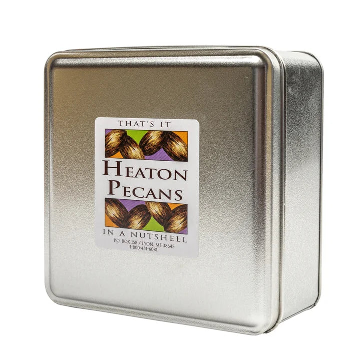 Heaton Pecans Large Square Milk Chocolate Covered Pecan Tin