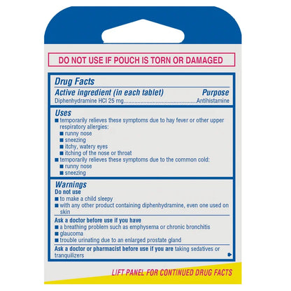 Benadryl Allergy Tablets, 3 Servings per Box, 6 Boxes