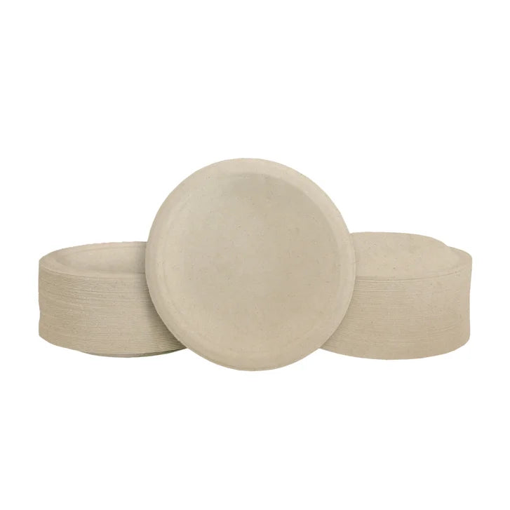 Eco Raj 6-inch Compostable Bagasse Plate, 1000-count