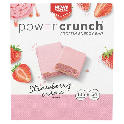 Power Crunch Protein Energy Bar, Strawberry Creme, 1.4 oz, 12-count