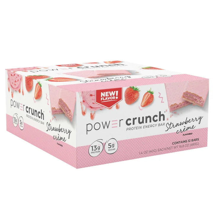 Power Crunch Protein Energy Bar, Strawberry Creme, 1.4 oz, 12-count