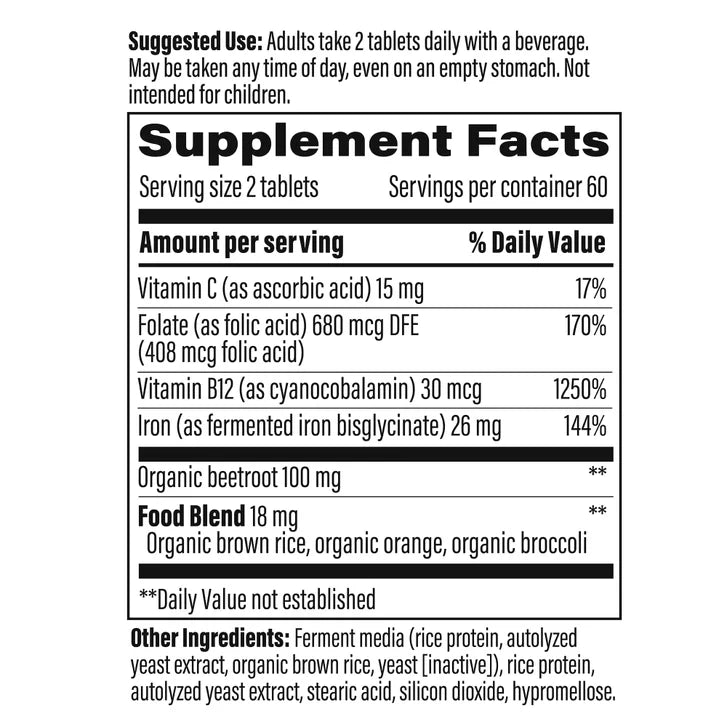 MegaFood Blood Builder Iron Minis, 120 Tablets