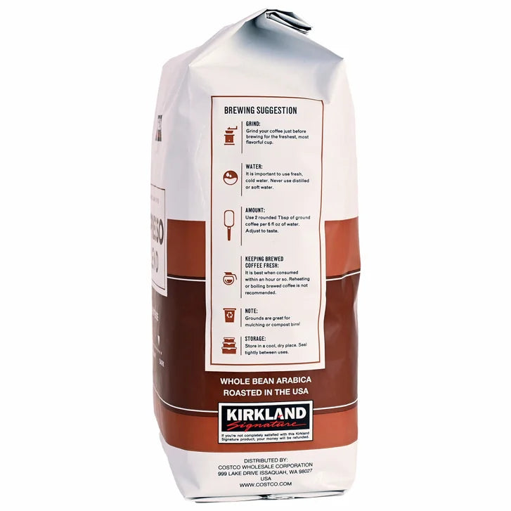 Kirkland Signature Espresso Blend Whole Bean Coffee, Dark Roast, 2.5 lbs
