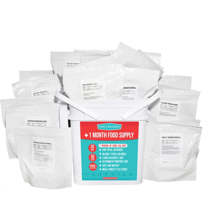 Chef's Banquet One Month Emergency Food Supply Pallet, 36 Total Kits (13,680 Total Servings)
