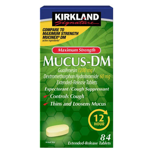 Kirkland Signature Mucus DM Maximum Strength, 84 Tablets