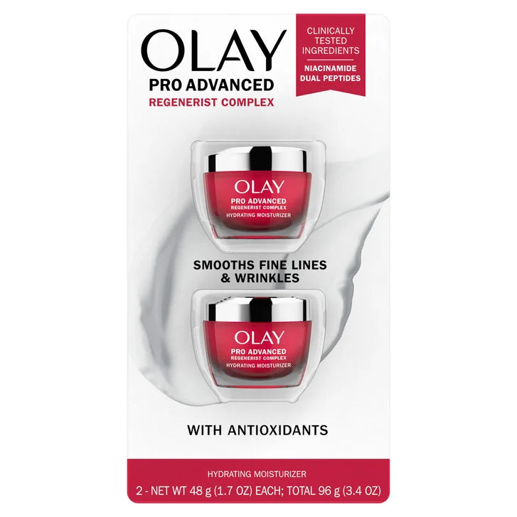 Olay Pro Advanced Regenerist Complex Hydrating Moisturizer, 1.7 oz, 2-pack