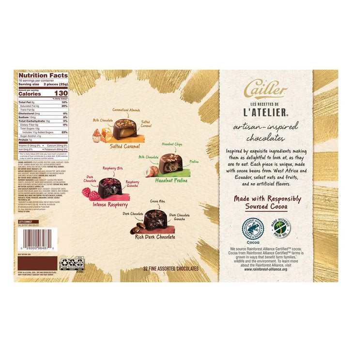 Cailler L'Atelier Artisan Inspired Chocolates, 32-count