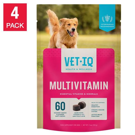 VETIQ MultiVitamin Hickory Smoked Flavored Soft Chews for Adult Dogs, 240-count
