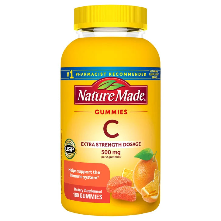 Nature Made Extra Strength Vitamin C 500 mg, 180 Gummies