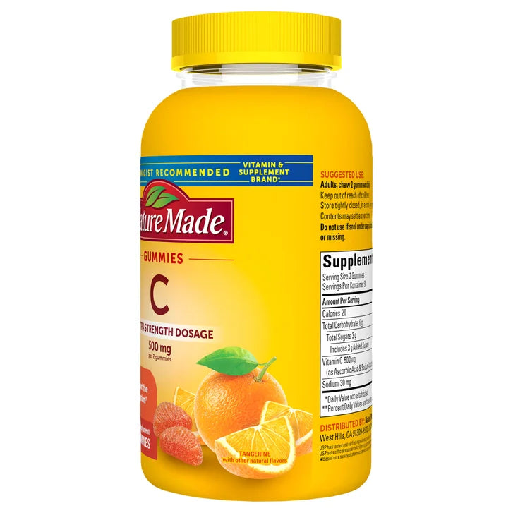 Nature Made Extra Strength Vitamin C 500 mg, 180 Gummies