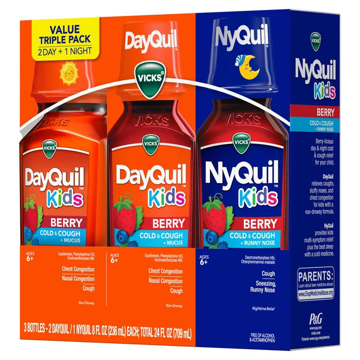 Vicks Nyquil/Dayquil, Kid's Liquid Combo, 24 Fluid Ounces