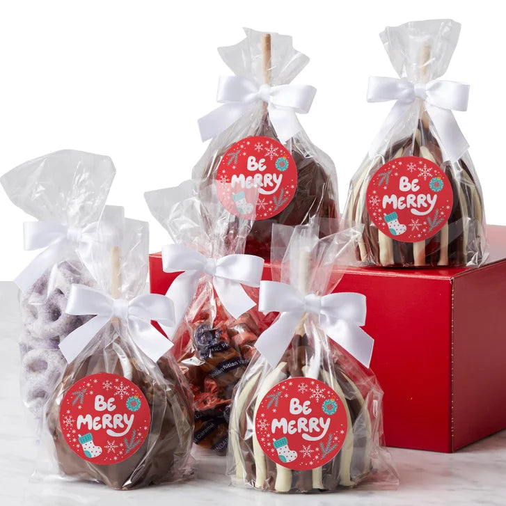 Mrs. Prindables Festive Holiday Caramel Apple Gift Set