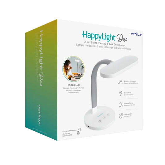 HappyLight Duo 2-In-1 Light Therapy & Task Desk Lamp