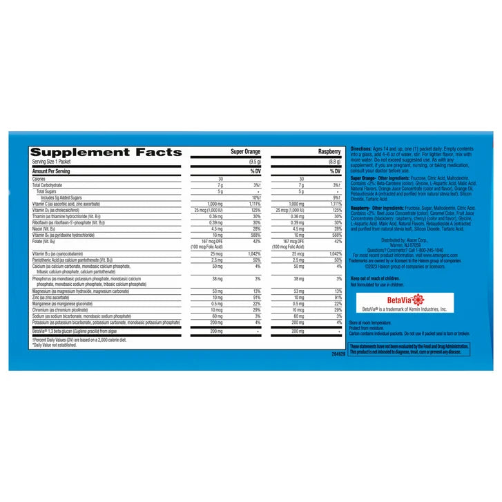 Emergen-C Immune+ 1000 mg Vitamin C + Vitamin D & Zinc, 90 Packets