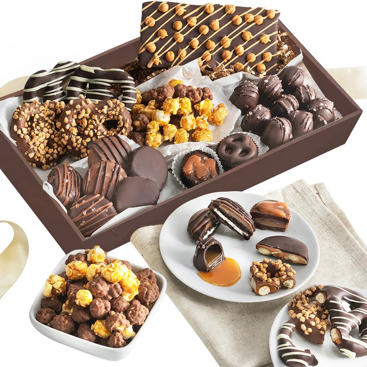 Chocolate Covered Company, Everything Caramel Belgian Chocolate Snack Gift Tray