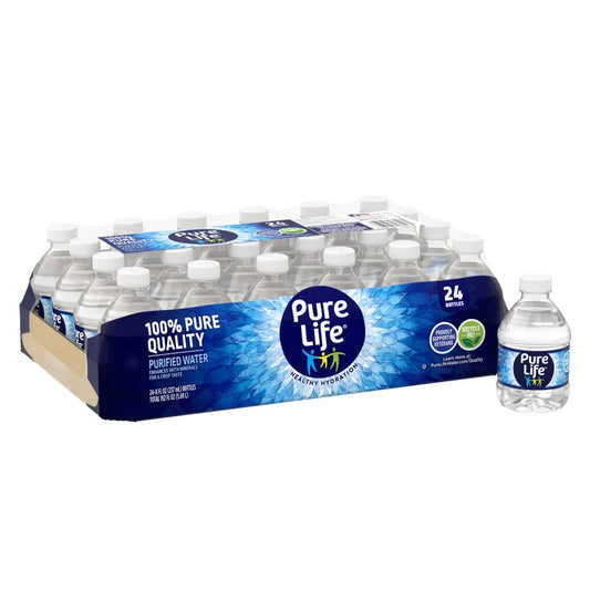 Pure Life Purified Water, 8 fl oz, 24-count