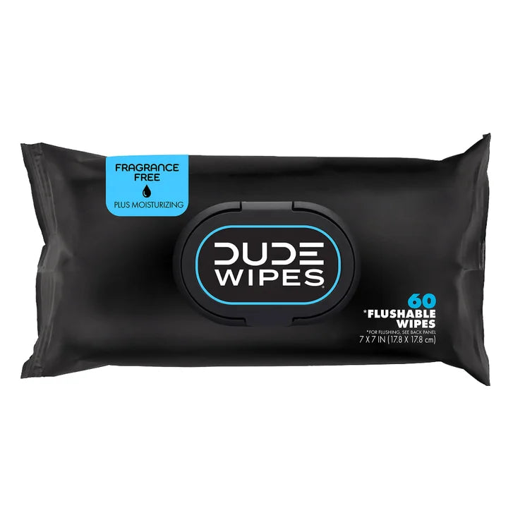 DUDE Wipes Fragrance-Free + Moisturizing XL Flushable Wipes, 480 Wipes