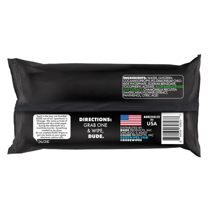 DUDE Wipes Fragrance-Free + Moisturizing XL Flushable Wipes, 480 Wipes