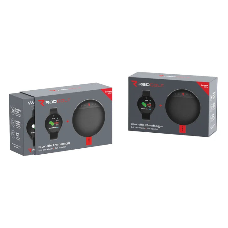 Rad Golf GPS Watch and Bluetooth Speaker Ultimate Golf Bundle