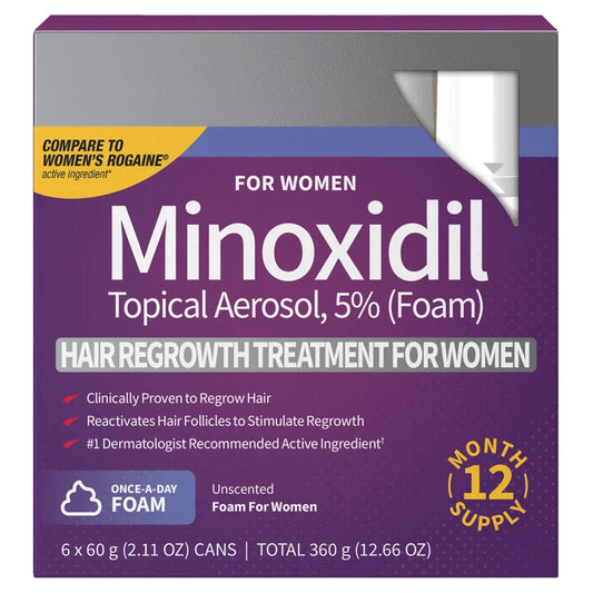 Women’s Minoxidil by Perrigo Hair Regrowth Treatment 2.11 fl oz, 6-pack