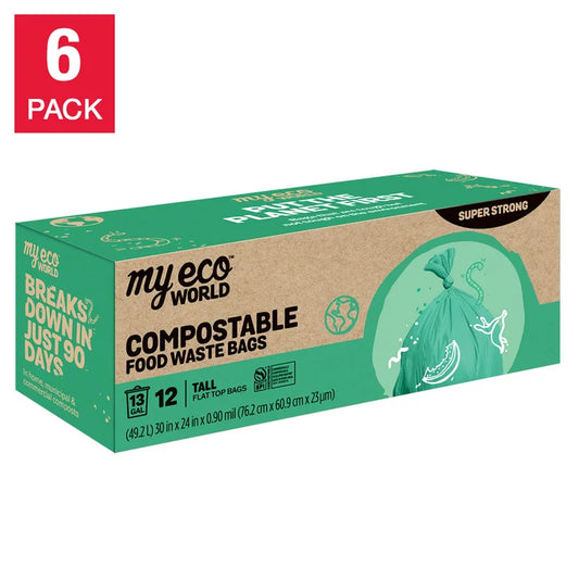 MyEcoWorld 13-gallon Compostable Food Waste Bag, 72-count