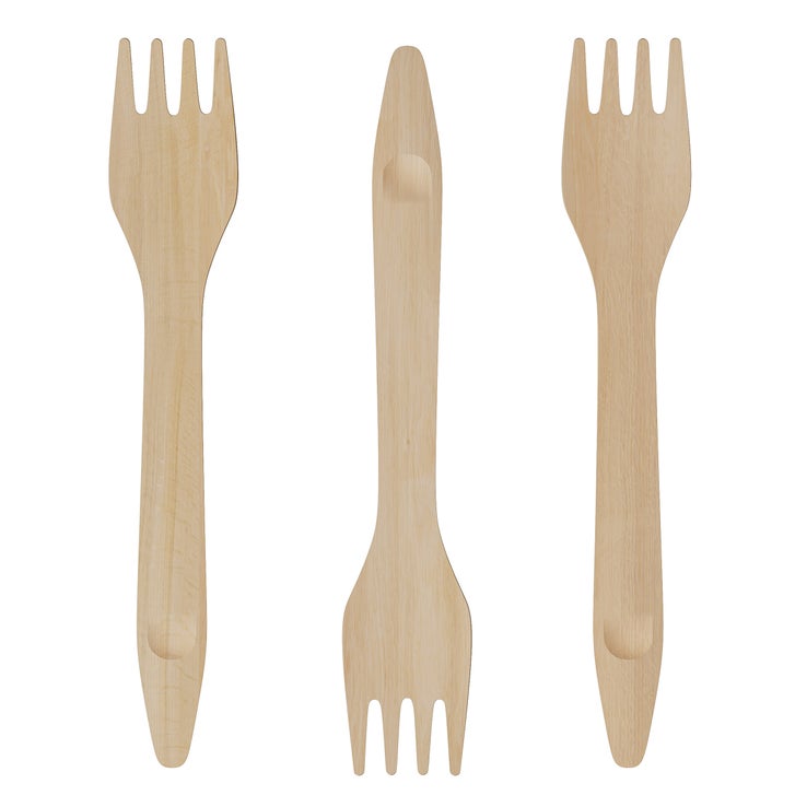 Eco Raj Compostable Wooden Fork, 1,000-count