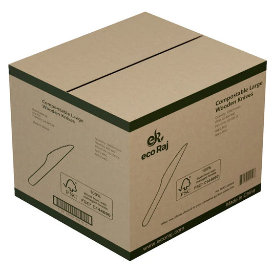 Eco Raj Compostable Wooden Knife, 1,000-count