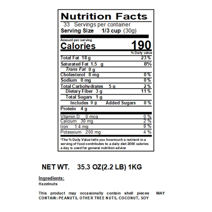 Yupik Raw Shelled Hazelnuts, 2.2 lbs, 3-pack