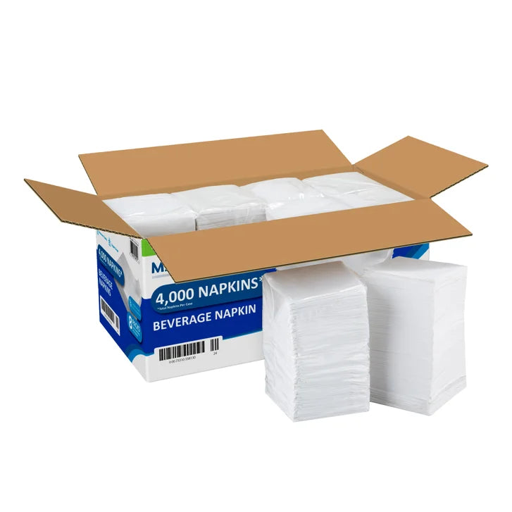 Marathon Beverage Napkin, 1-Ply, 500-count, 8-pack