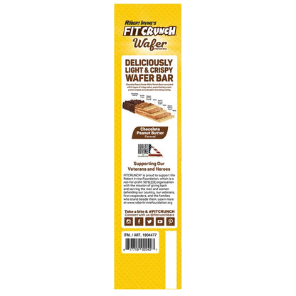 FITCRUNCH Wafer Protein Bars, 16g Protein, Chocolate Peanut Butter, 1.59 oz, 18-count