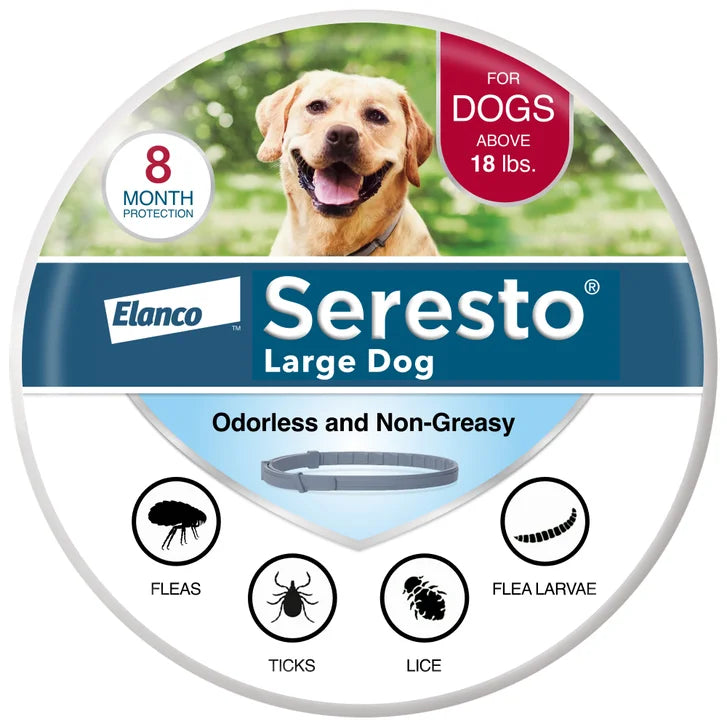 Seresto Flea and Tick Collar for Dogs over 18 lbs, 8 Month Prevention
