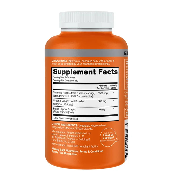Qunol Turmeric 1,500 mg., 220 Capsules