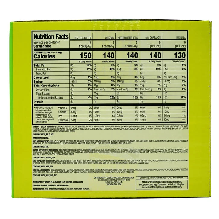 Nabisco Cookies & Crackers, Variety Pack, 1 oz, 40-count