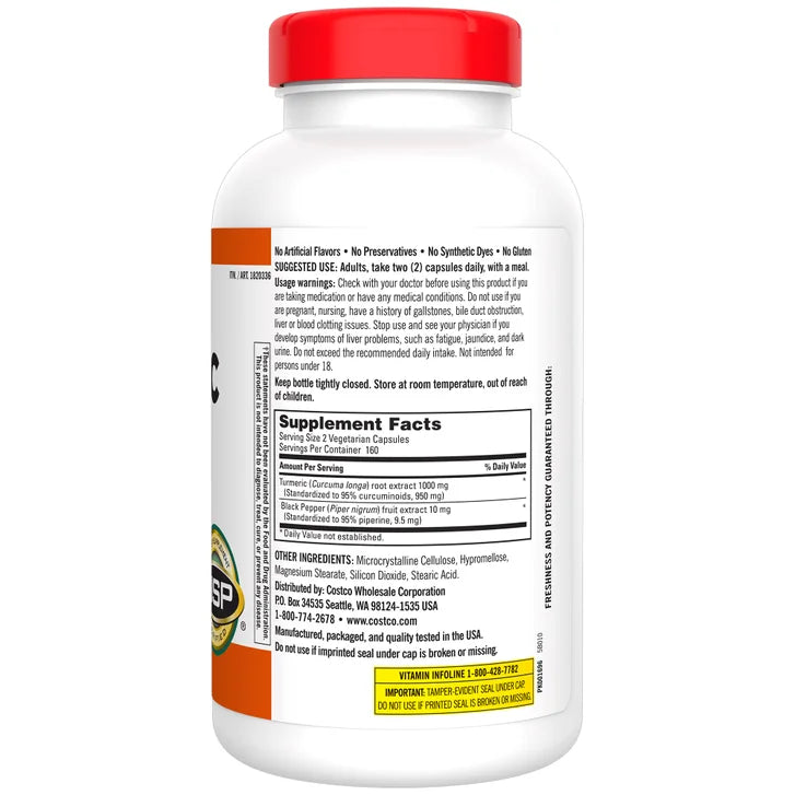 Kirkland Signature Turmeric 1000 mg, 320 Capsules