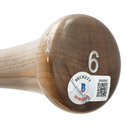 Josh Jung Autographed Navy & Gray Marucci Player Model Bat with "23 WS Champs" Inscription - Beckett Authenticated