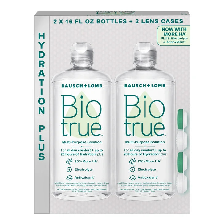 Biotrue Hydration Plus Multi-Purpose Solution, 32 Fluid Ounces