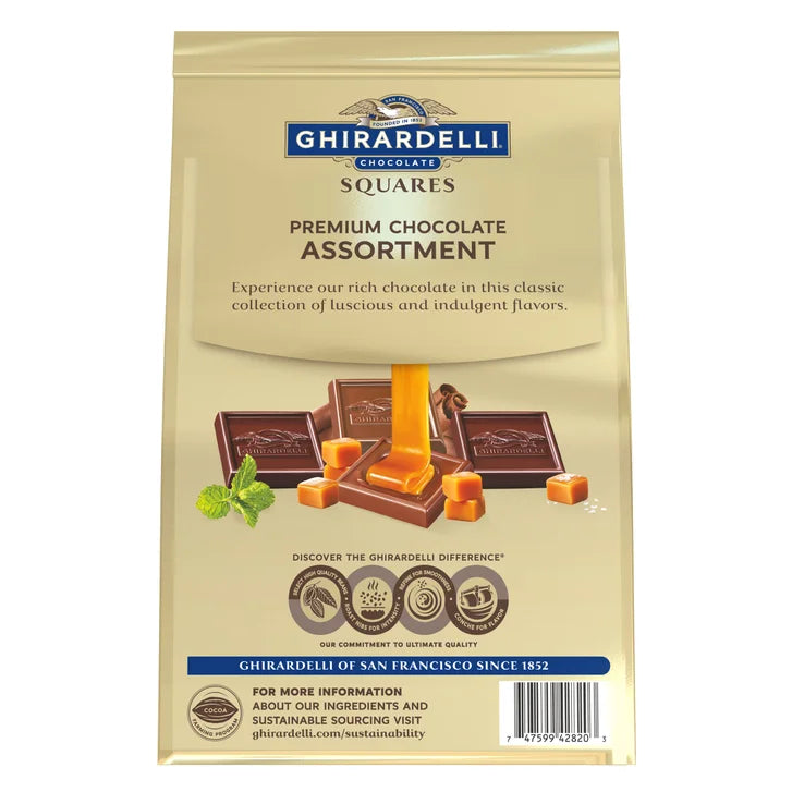 Ghirardelli Premium Chocolate Squares Assortment, 23.6 oz bag