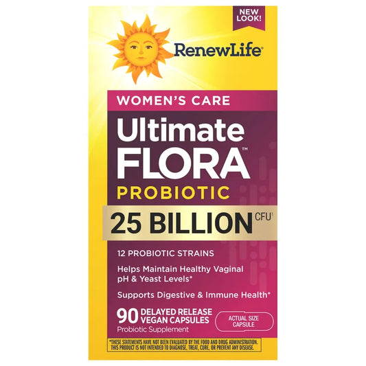 Renew Life Women's Care 25B Probiotic, 90 Count Delayed-Release Vegetarian Capsules