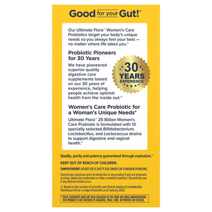 Renew Life Women's Care 25B Probiotic, 90 Count Delayed-Release Vegetarian Capsules