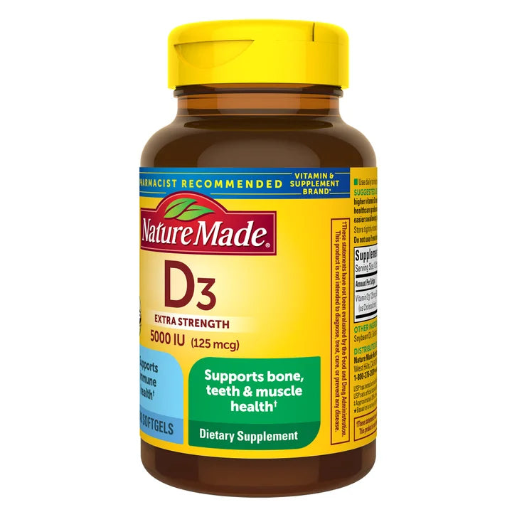 Nature Made Vitamin D Extra Strength 125 mcg, 240 Softgels