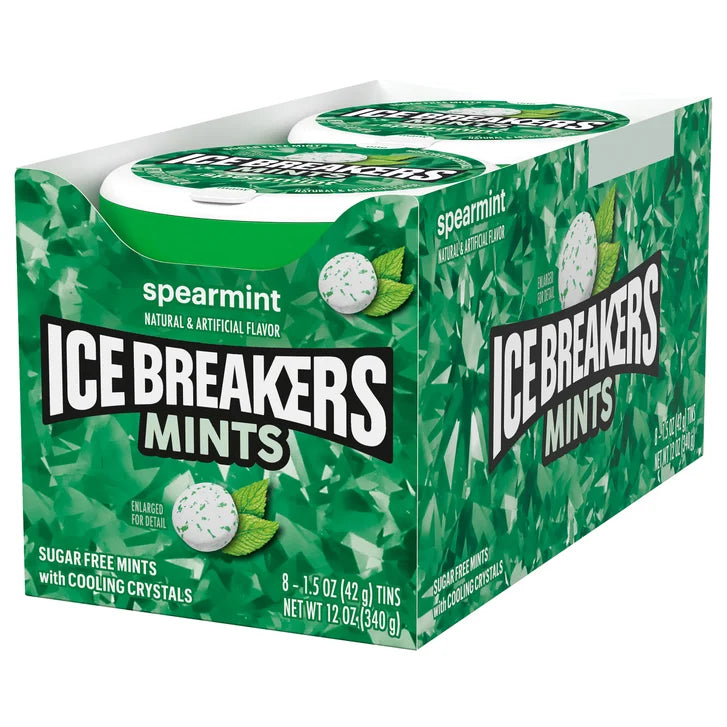 Ice Breakers Mints, Spearmint, 1.5 oz, 8-count