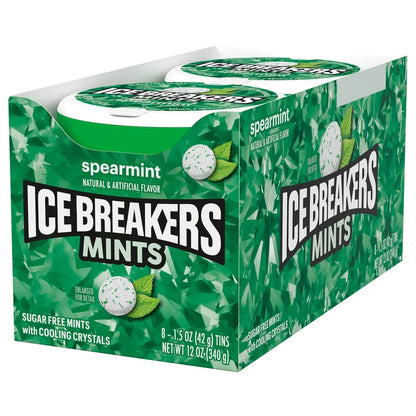 Ice Breakers Mints, Spearmint, 1.5 oz, 8-count