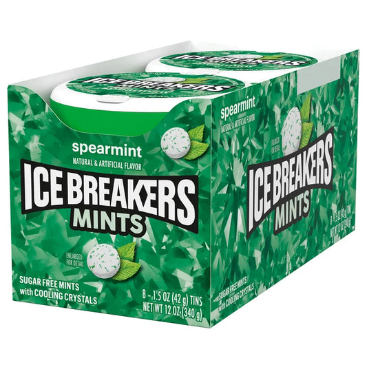 Ice Breakers Mints, Spearmint, 1.5 oz, 8-count