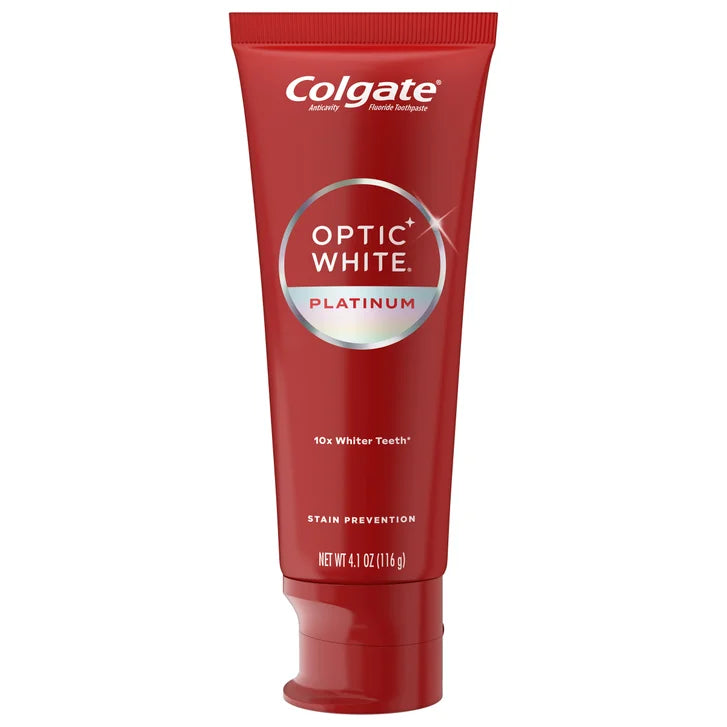 Colgate Optic White Platinum Toothpaste, 4.1 oz, 4-pack