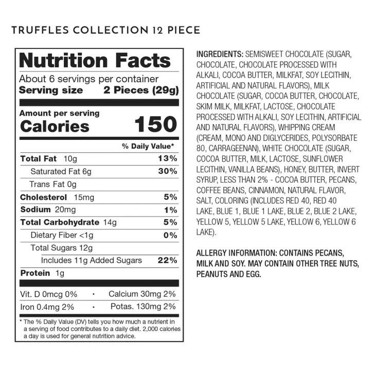 Ethel M Chocolates Truffles Collection, 2 Pack, 24 Pieces Total