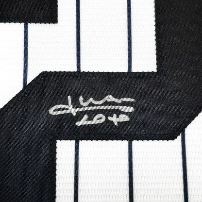 Juan Soto Autographed New York Yankees White Pinstripe Nike Jersey - Beckett Authenticated