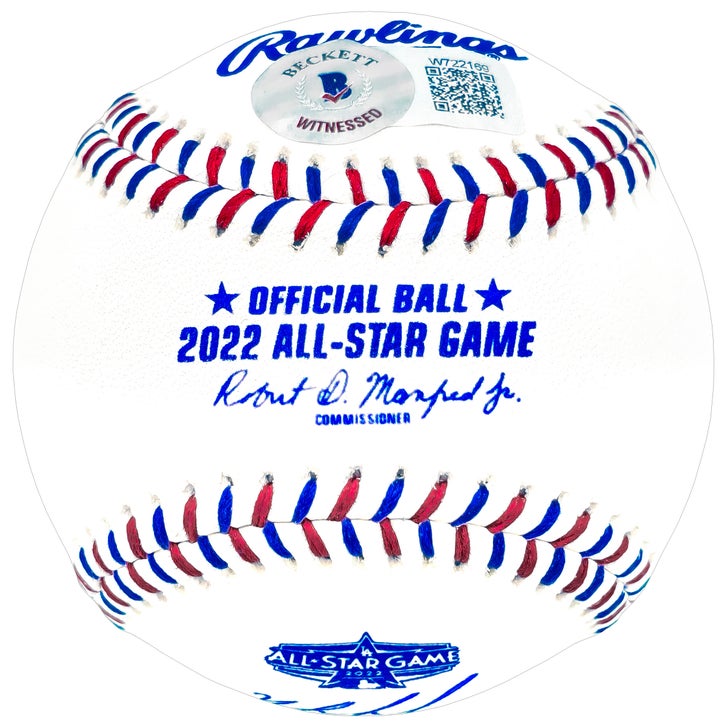 Yordan Alvarez Autographed Official 2022 All Star Game MLB Baseball Houston Astros - Beckett Authenticated